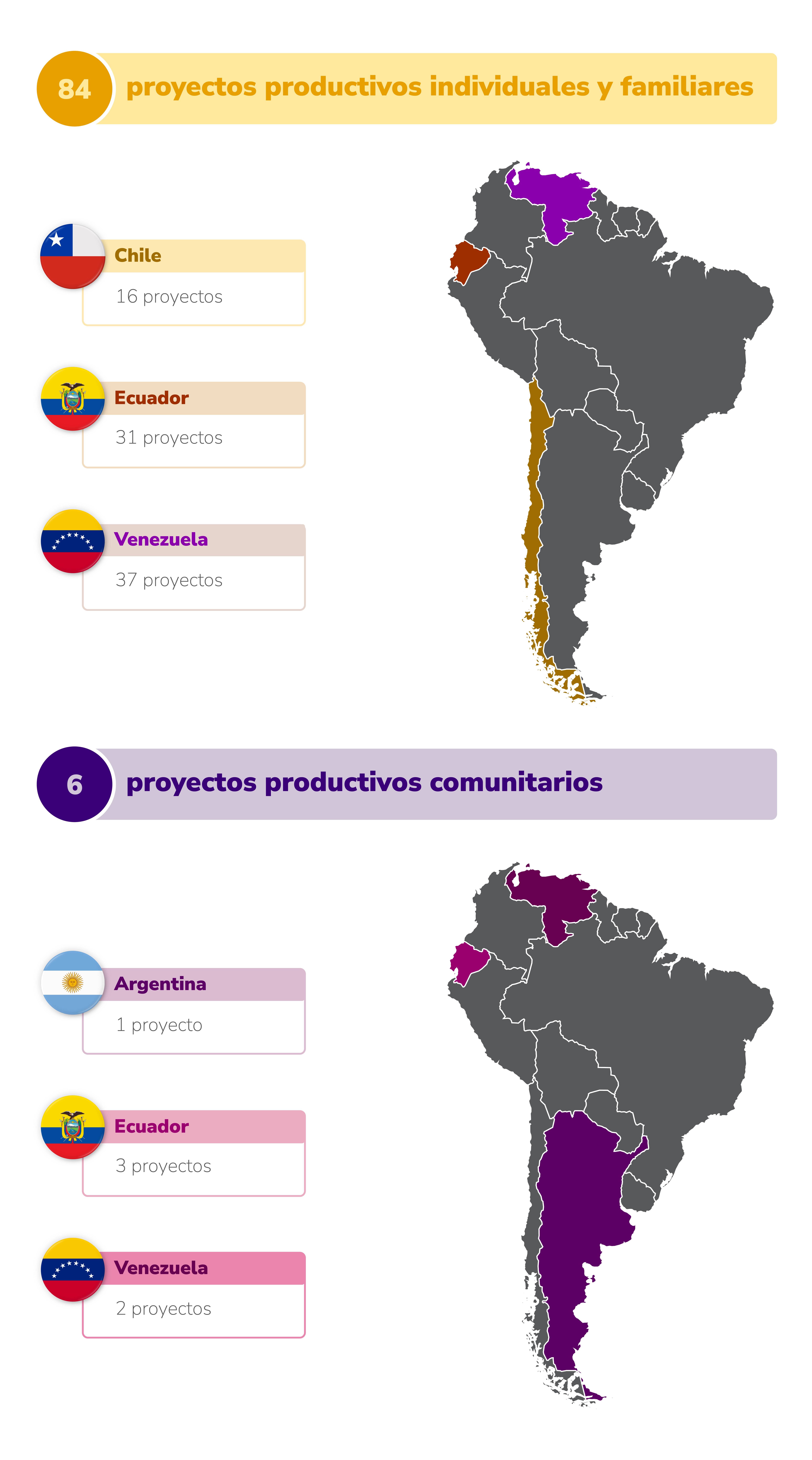 Infográfico Semillas - Venezuela, Chile y Ecuador
